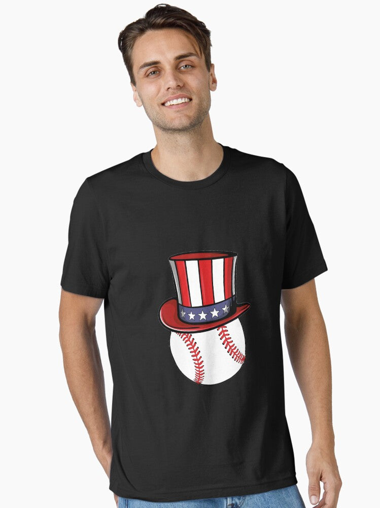Baseball Uncle Sam American Flag Essential T Shirt T Shirt High Search Demand Limited Drop Feel