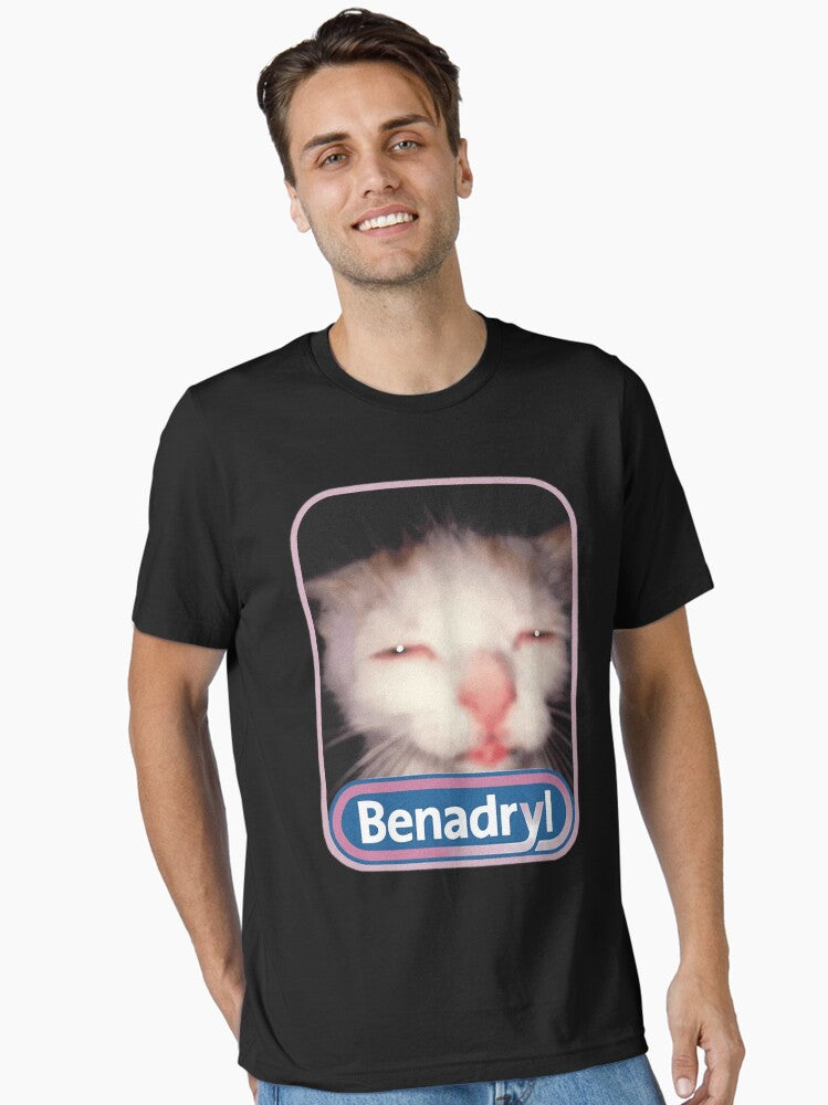 Benadryl Cat Meme Essential T-Shirt | Premium Unisex T-Shirt, Trending Graphic Tee