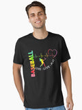 BASEBALL LIVE LOVE PLAY Essential T Shirt T Shirt Streetwear Style Gift Ready