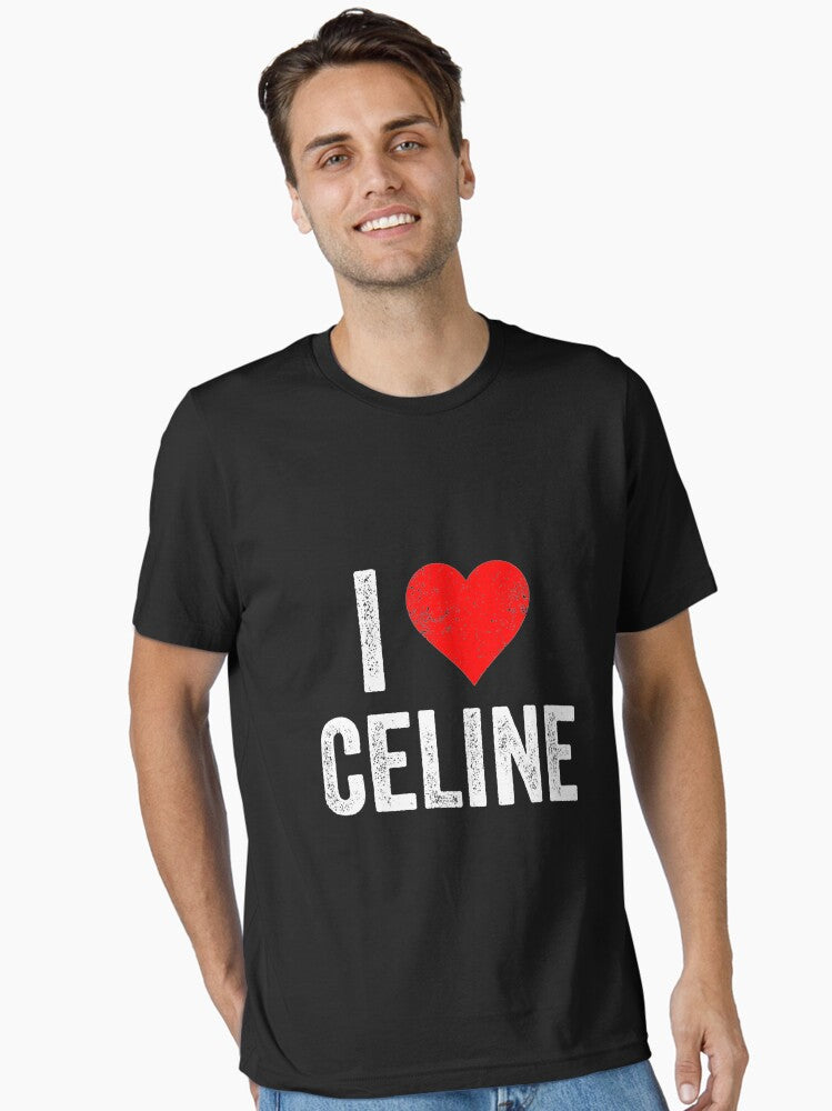 I Love CELINE Vintage Love Heart Valentines Day Essential Shirt T Shirt Gift Ready