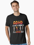 ADHD It's Not Disability It's A Different Ability Skeleton Essential T-Shirt
