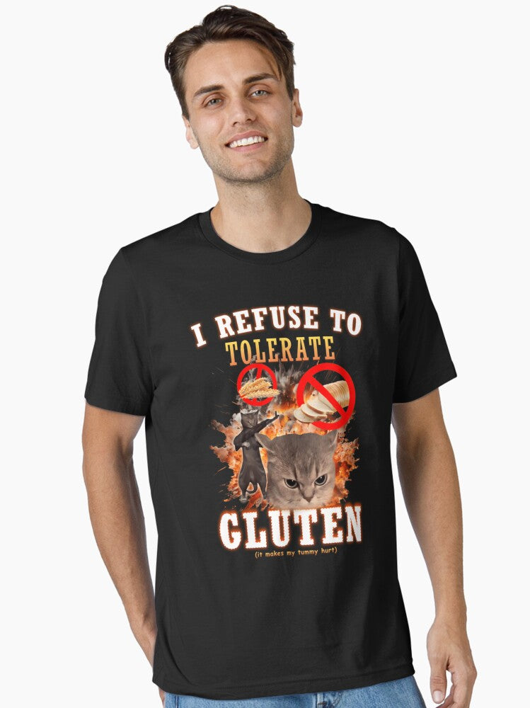 I Refuse To Tolerate Gluten Cat Essential T Shirt T Shirt Viral TikTok Find Fan Favorite
