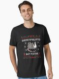 Overstimulated But Festive Ugly Christmas Essential T-Shirt | Premium Unisex T-Shirt, Trending Graphic Tee