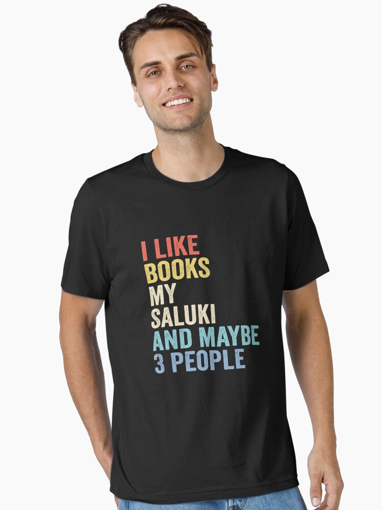 Saluki Dog Lover Gift Cute Book Dogs Lover Bookish Dog Fans Essential T Shirt T Shirt Viral US Style Streetwear Essentia