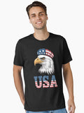 USA American Flag Eagle Patriotic Essential Shirt T Shirt Clean Design
