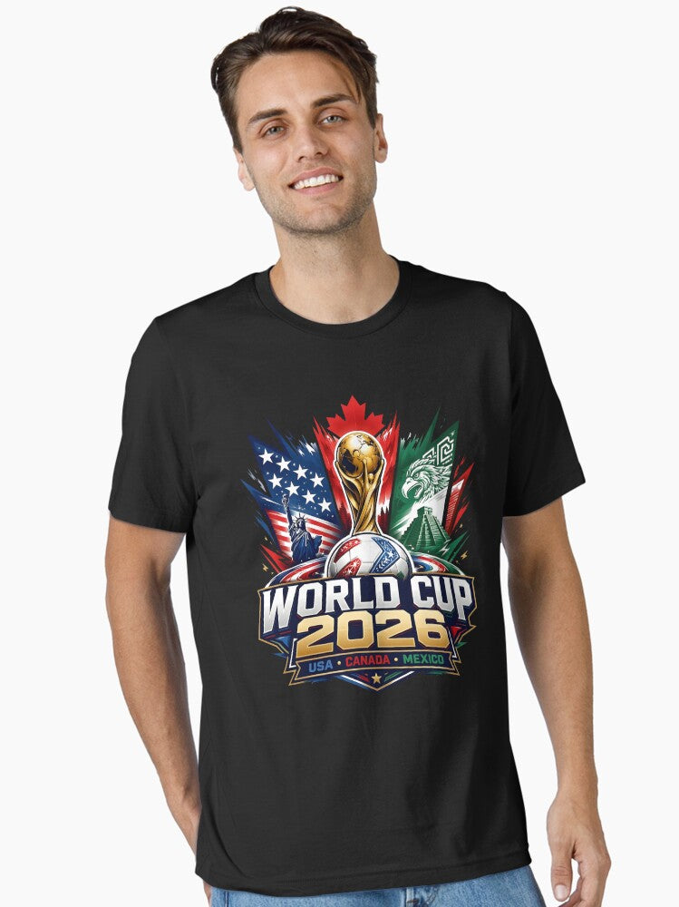 World 2026 Cup USA Canada Mexico Soccer Championship Design Essential T-Shirt