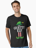 Chatty Elf Matching Family Group Christmas Essential T-Shirt | Premium Unisex T-Shirt, Trending Graphic Tee