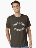 Jesus Loves UK Garage Slogan Essential Shirt T Shirt Minimal Style