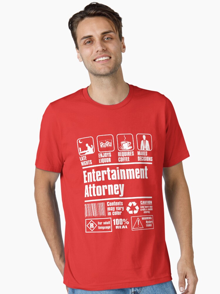 Entertainment Attorney by Basement Mastermind Essential T Shirt T Shirt Comfort Fit Gift Ready
