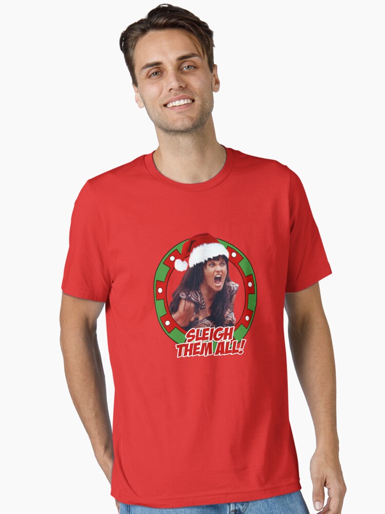 Xena Sleigh Them All Chakram Essential T-shirt | Trendy Graphic Tee | Casual Unisex T-shirt
