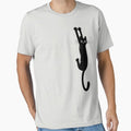 Black Cat Holding On Essential T-Shirt for Sale by ShortCoffee