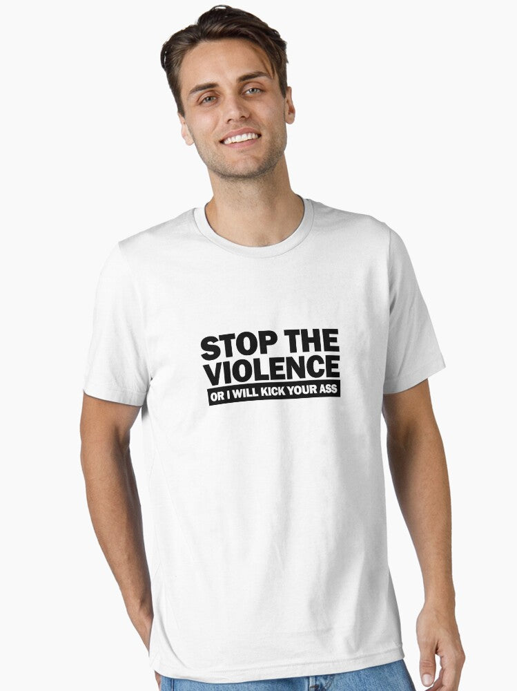 Stop the Violence black print Essential T Shirt T Shirt Premium Print Daily Wear