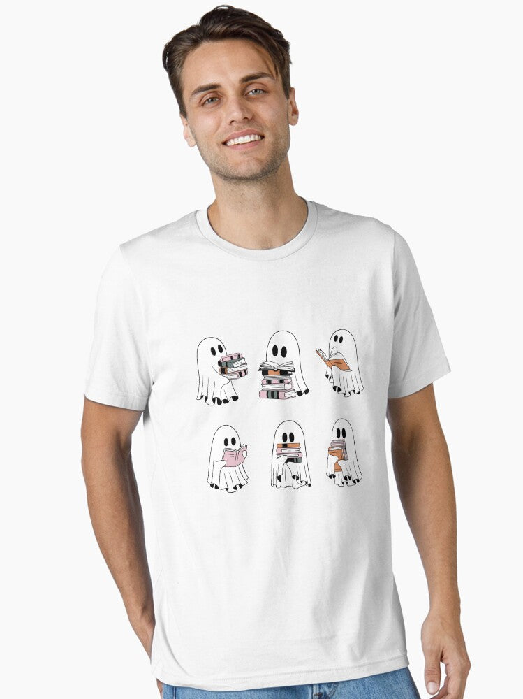 Ghost Reading Books Sweater Bookish Halloween Sweatshirt Halloween Teacher Gift Librarian Halloween Hoodie Ghost Crewnec