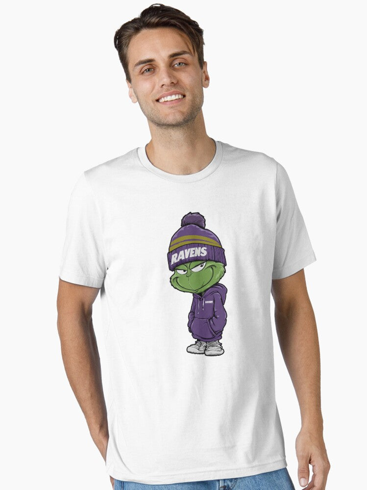 Funny Ravens Shirt Grinch Baltimore Ravens Christmas Game Day M7981 Essential T Shirt T Shirt Holiday Trending Christmas