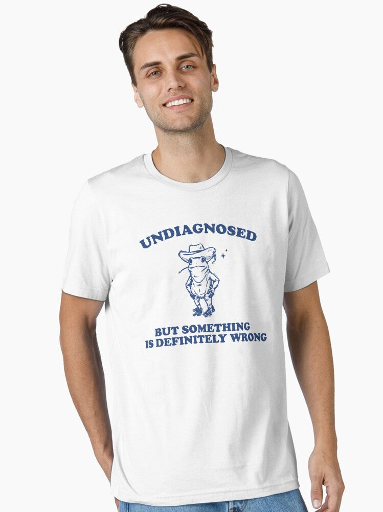 Undiagnosed But Something is Definitely Wrong Vintage TShirt, Cowboy Frog Shirt, Undiagnosed T Shirt, Frog Meme Essential T-Shirt