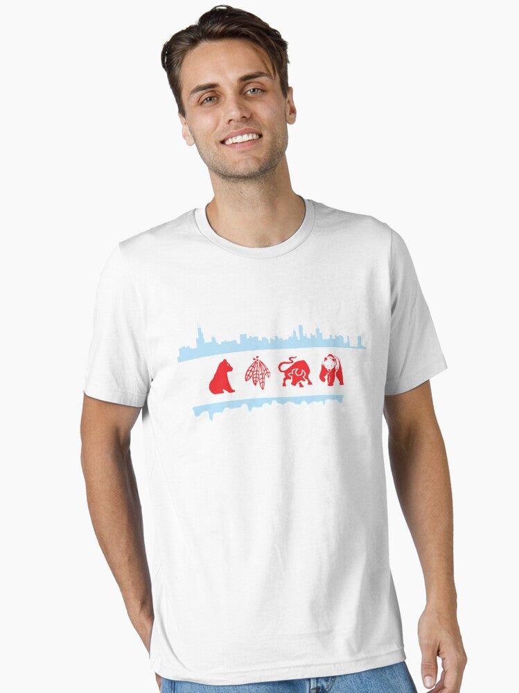 City Flags With Teams And Skyline Essential T Shirt T Shirt Gift Ready