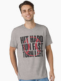 Hit hard run fast turn left Essential T Shirt T Shirt Trending US Hot Right Now