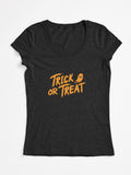 Halloween Trick Or Treat Fitted Scoop T Shirt Premium Print