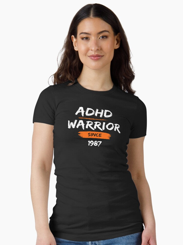 ADHD Joke Fitted T-Shirt