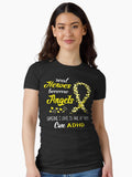 Real Heroes become Angels Someone I love is one of them, Cure ADHD Fitted T-Shirt