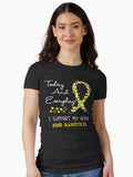 Today and Everyday I Support My Hero ADHD Awareness Fitted T-Shirt