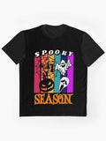 Spooky Season Halloween Black Graphic T Shirt