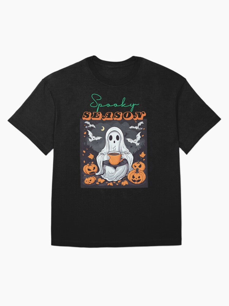 Spooky Season Ghost Shirt Oversized T Shirt
