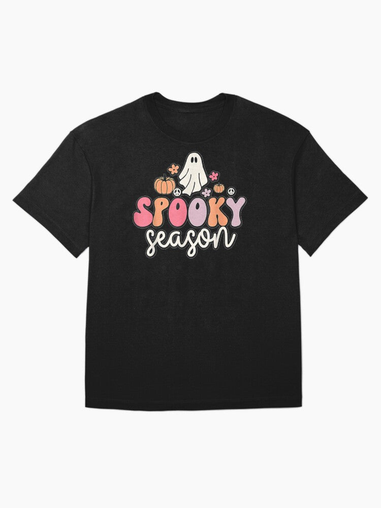 Groovy Ghost Spooky Season Oversized T Shirt