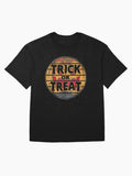 Trick Treat Halloween Costume Scary Pumpkin Oversized T Shirt Premium Print