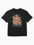 Trick Or Treat Halloween Design Oversized T Shirt Clean Design