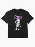 Cute Spooky Season Skeleton Oversized T Shirt