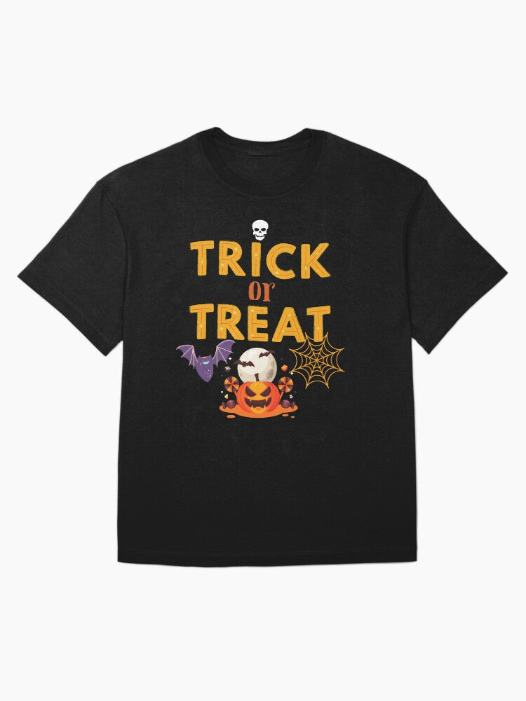 Trick Or Treat Oversized T Shirt Clean Design 13