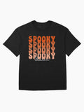 Spooky Season Stacked Oversized T Shirt