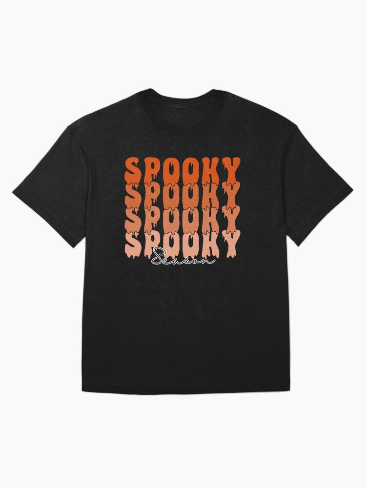 Spooky Season Stacked Oversized T Shirt