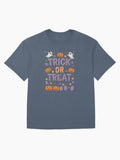 Trick Or Treat Halloween Design Oversized T Shirt Premium Print