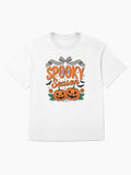 Spooky Season Halloween Pumpkin Design Oversized T Shirt 2