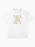 Halloween Trick Or Treat Oversized T Shirt Minimal Style