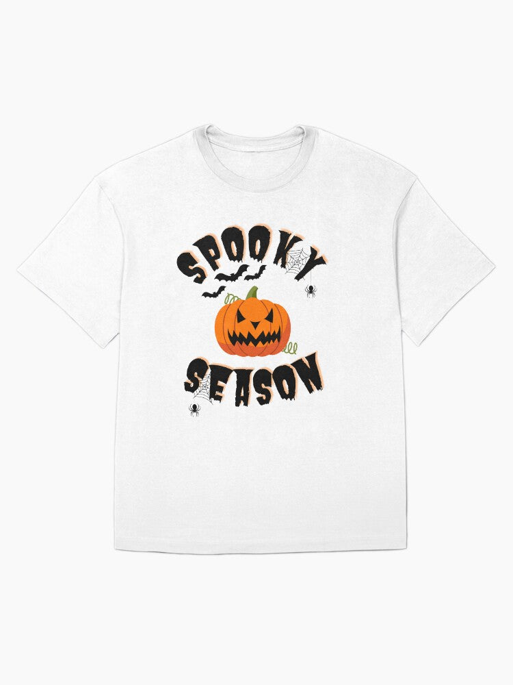 Halloween Spooky Season Pumpkin Oversized T Shirt