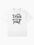 Trick Or Treat Classic Halloween Spooky Season Design Oversized T Shirt Clean Design