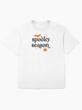 Spooky Season Pumpkin And Bat Oversized T Shirt