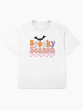 Retro Spooky Season Vintage Halloween Ghost Vibes Oversized T Shirt
