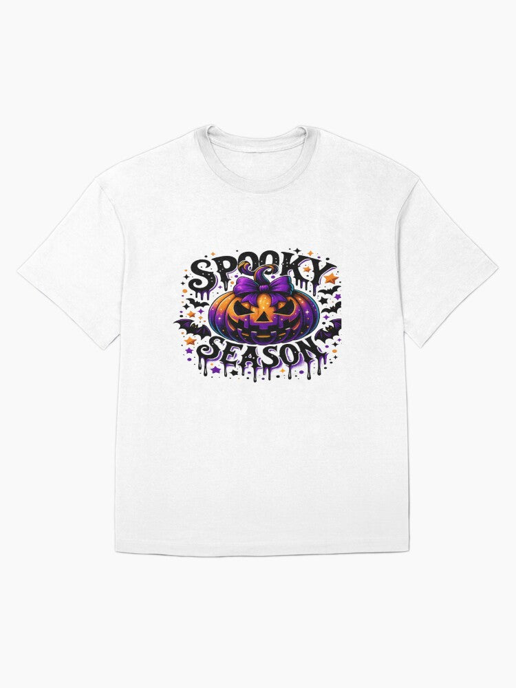 Spooky Season Halloween Pumpkin Design Oversized T Shirt