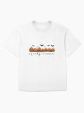 Spooky Season Pumpkins Halloween Autumn Design Oversized T Shirt