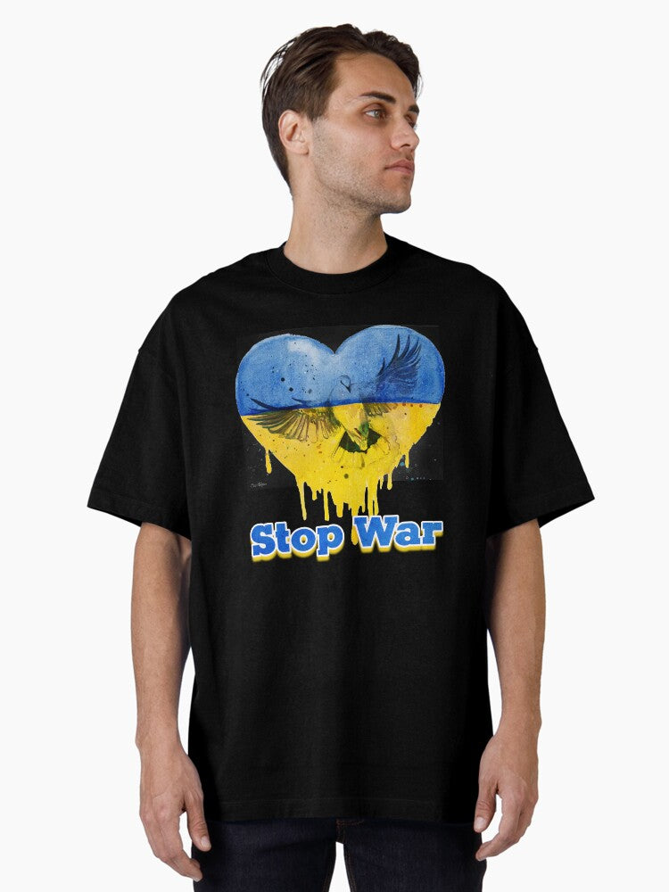 Stop War Ukraine Oversized Shirt T Shirt Peace Message