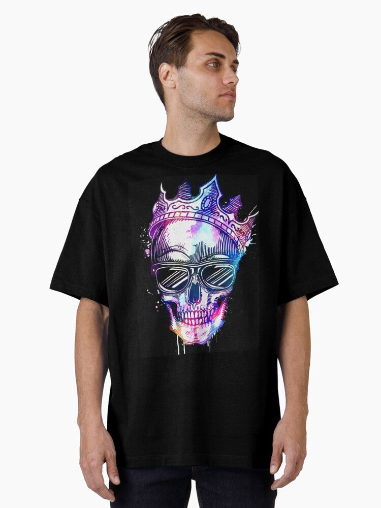 Skull Digital Art Oversized Shirt T Shirt Minimal Style