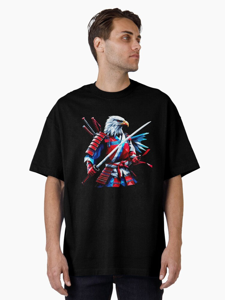 Samurai Eagle Oversized Shirt T Shirt Everyday Wear
