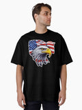 Eagle and flag Oversized Shirt T Shirt Minimal Style