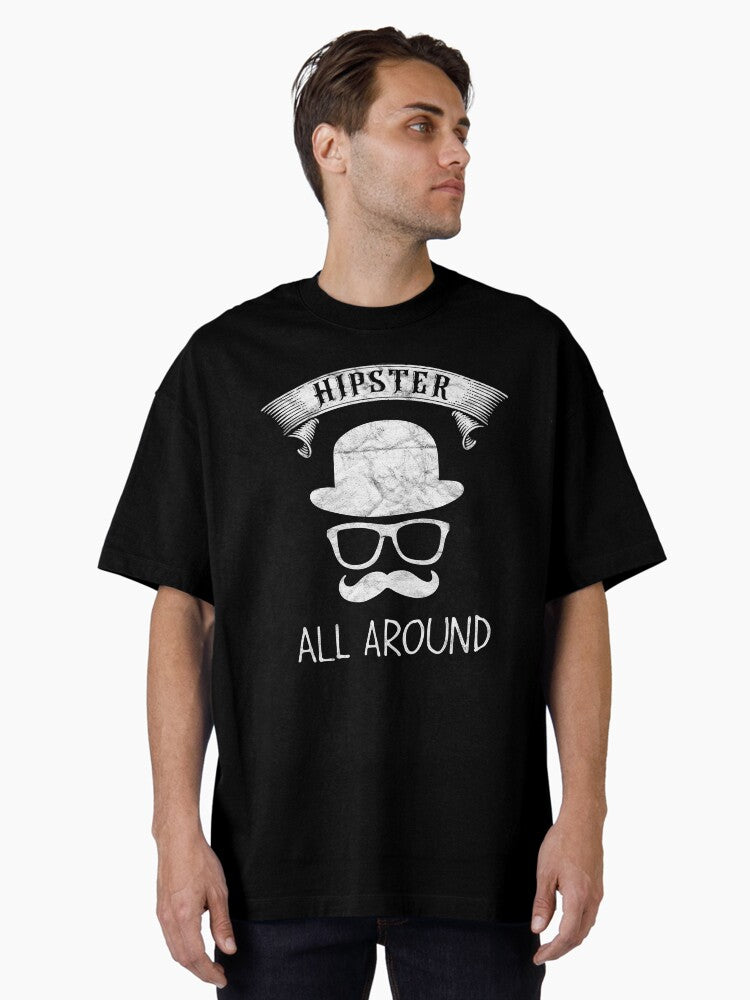 Hipster All Around Beard Gift For Men Oversized Shirt T Shirt Gift Ready