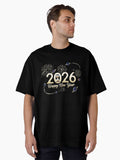 Happy New Year 2026 Cosmic Galaxy Celebration Oversized T Shirt T Shirt Trending US Daily Wear