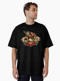 Salty Dog USA Made Patriotic Eagle Oversized Shirt T Shirt Minimal Style